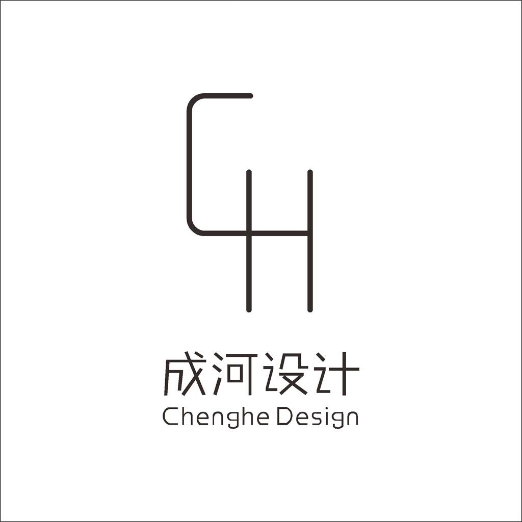 简约线条艺术-CH设计Logo