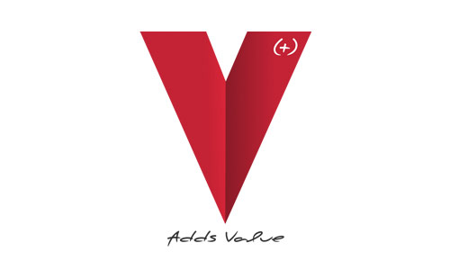 简约红色V形logo设计