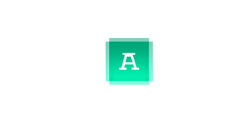 简约几何风格的A字母logo设计