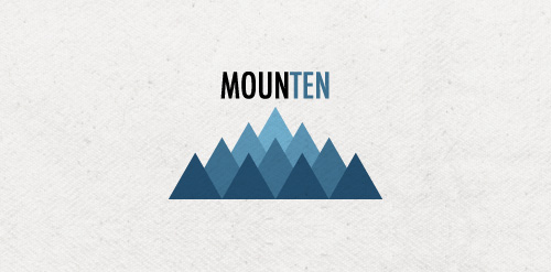 Mounten Logo设计:简约山峰图形