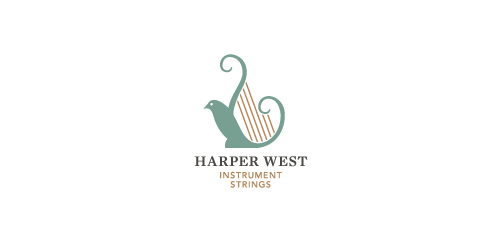 乐器品牌Harper West logo设计