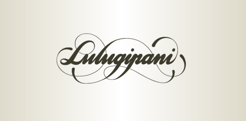 Lulugipani Logo设计:优雅书法字体