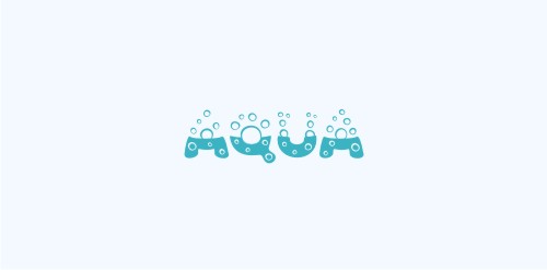 水元素主题的AQUA logo设计