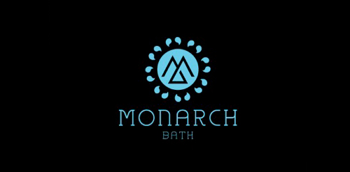 简约风Monarch Bath Logo设计