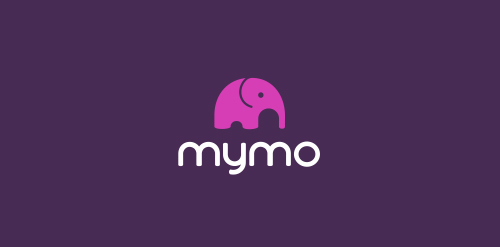 Mymo Logo设计:简约大象形象