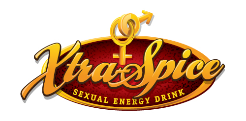 Xtra Spice Logo设计:性感能量饮料品牌标识