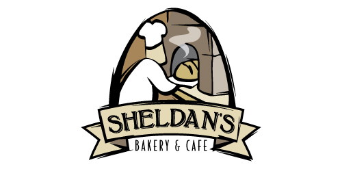 面包店咖啡馆Logo设计:Sheldan's