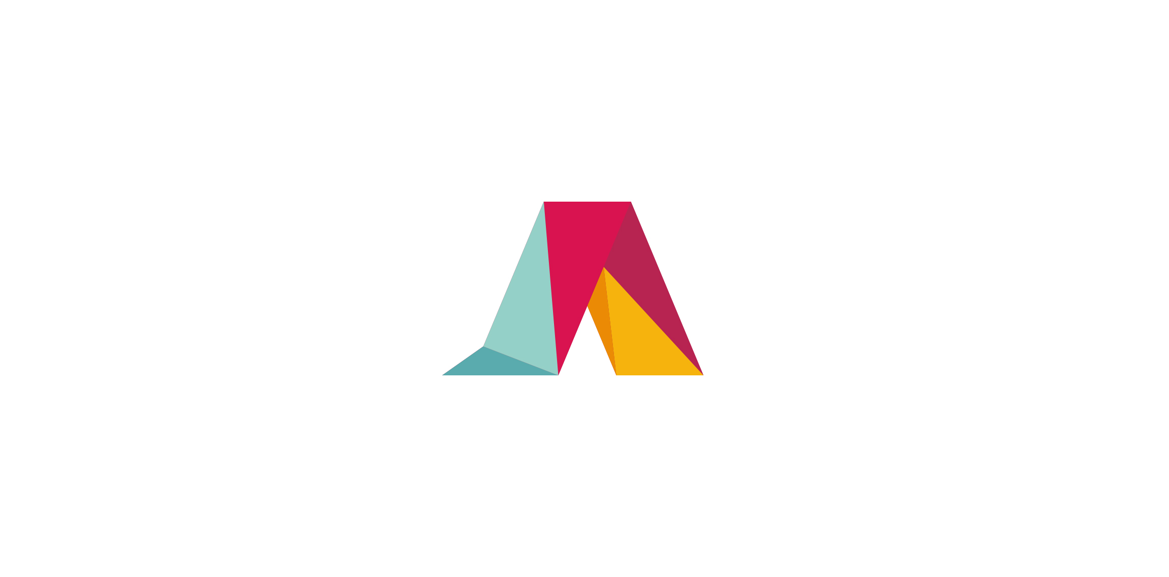 简洁现代风格的A字母logo设计