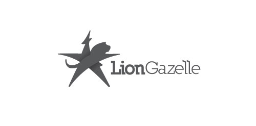 狮子与长颈鹿logo设计:简洁与力量的结合