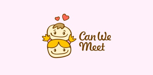 卡通人物形象logo设计:Can We Meet