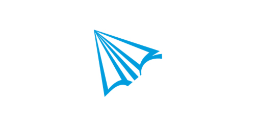 简洁线条飞行器logo设计