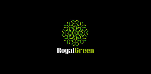 皇家绿色logo设计:简约自然风格