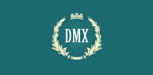 DMX logo设计:优雅徽章风格