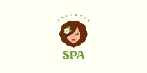 简约自然风格的SPA产品logo设计