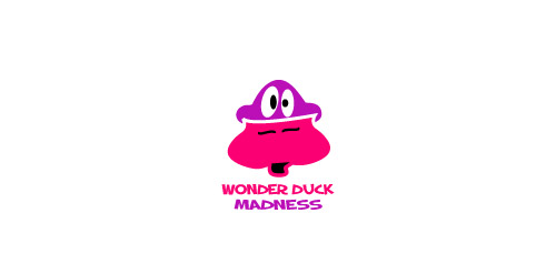 卡通风格的Wonder Duck Logo设计