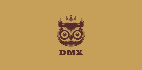 DMX品牌皇冠猫头鹰logo设计