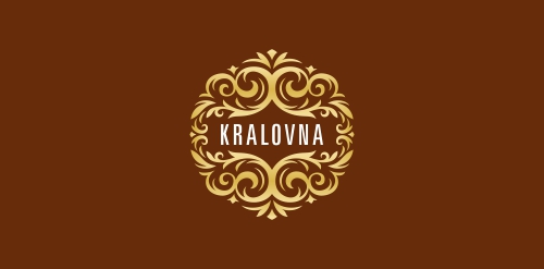 Kralovna logo设计:奢华复古风格