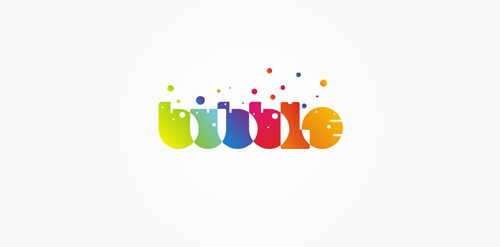 彩虹渐变字体设计logo