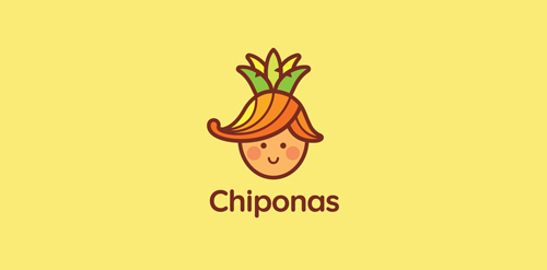 创意菠萝头像logo设计