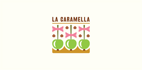 La Caramella logo设计:创意水果品牌标识