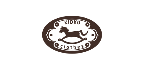 KIDKO logo设计:简约马术主题服装品牌标志