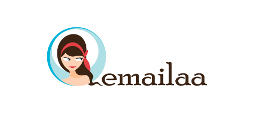 简约女性头像logo设计