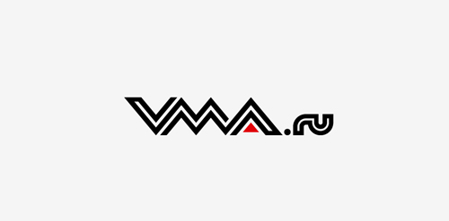 简约几何风格VMA.ru.ru标志设计