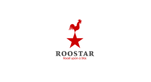 Roost Star Logo设计:雄鸡与星的结合