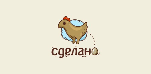 鸡与蛋创意logo设计