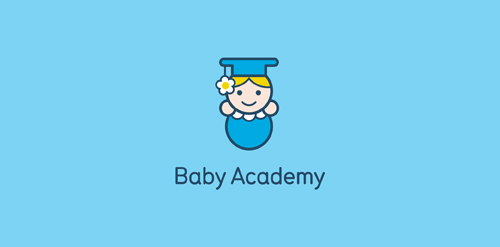 简洁可爱婴儿形象logo设计