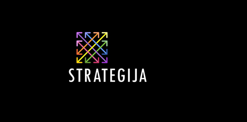 彩虹箭头策略logo设计