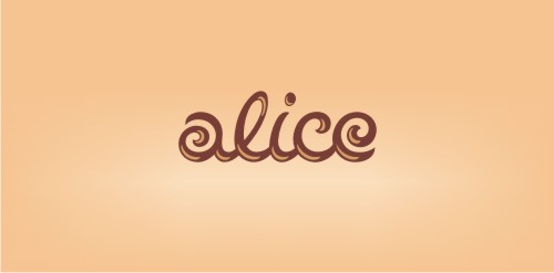 简约风Alice字体logo设计