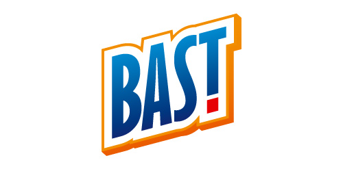 BAST! logo设计:现代简洁字体与鲜艳色彩的结合