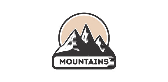 简约风雪山logo设计