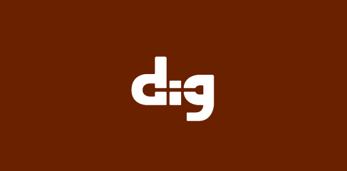 简约现代logo设计：dig