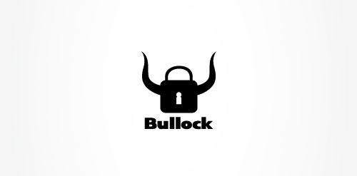 锁形牛角logo设计