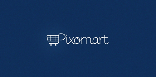 Pixomart购物车logo设计