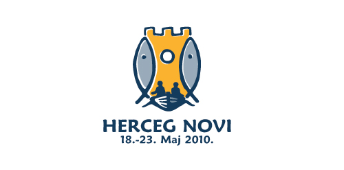 Herceg Novi Logo设计:独特城堡与鱼形元素