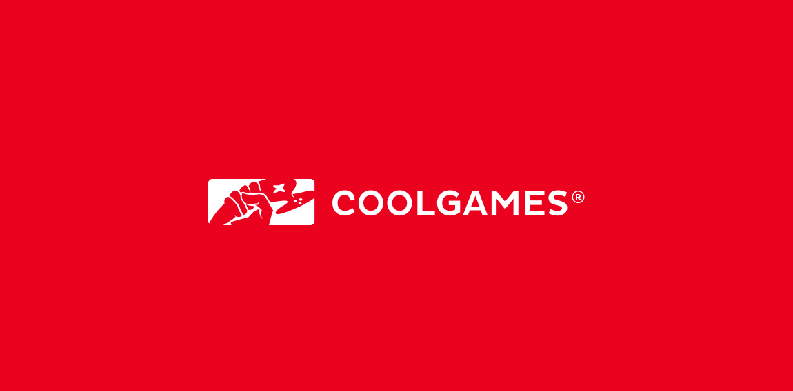 Cool Games Logo设计：红色背景下的力量与创新