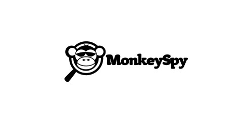 MonkeySpy logo设计:创意侦探图案