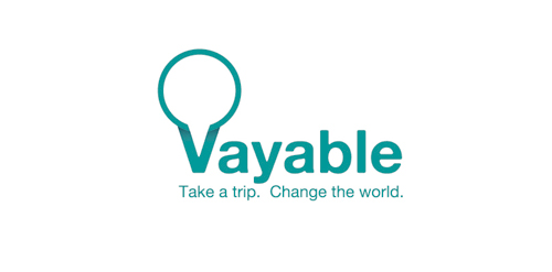 Vayable logo设计:简洁旅行品牌标识