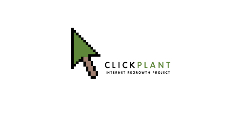 ClickPlant Logo设计：互联网再生项目视觉标识