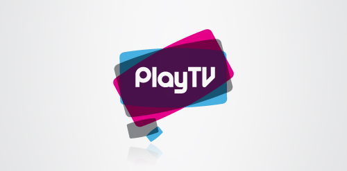 PlayTV Logo设计:现代简洁视觉标识