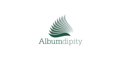 Albumdipity Logo设计:简洁优雅的翅膀标志