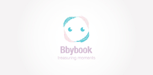 Bbybook logo设计:简约风格的婴儿记录本