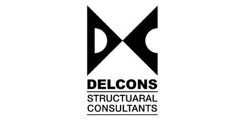 Delcons Logo设计:简洁现代的建筑咨询公司标识
