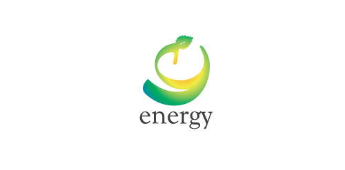 绿色能量循环logo设计