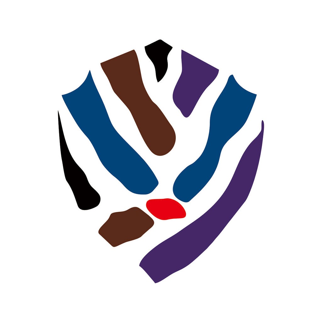 色彩斑斓的抽象手印logo设计