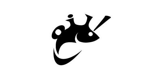 简约抽象鱼形logo设计