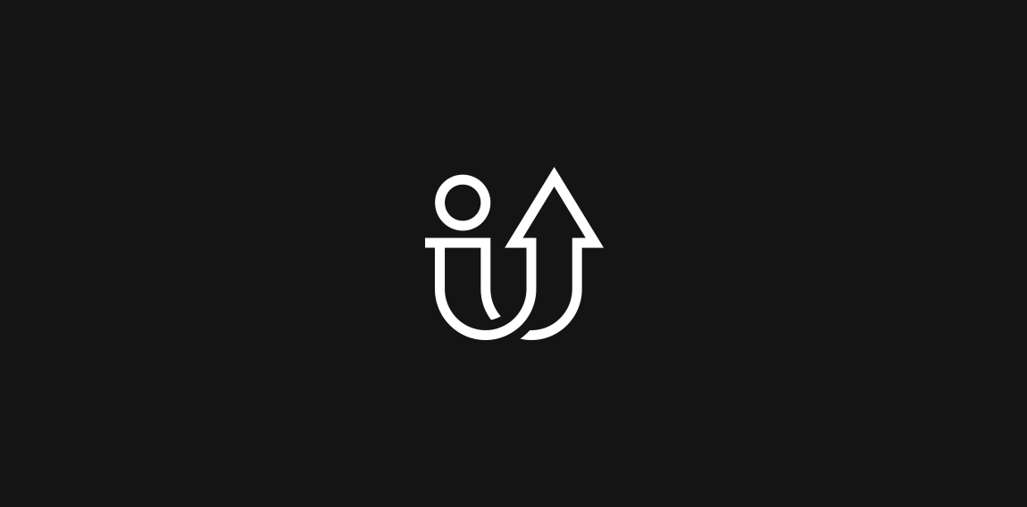 简洁箭头与字母组合的logo设计